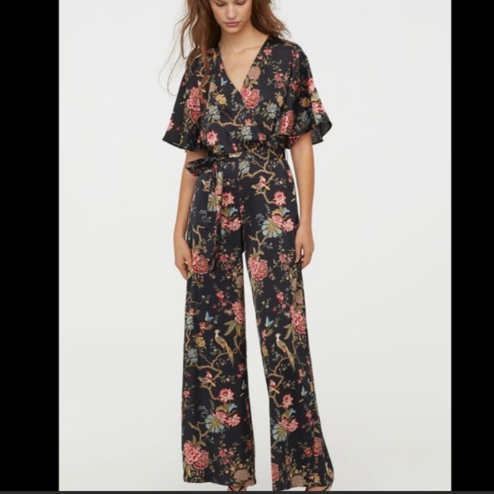 H&M Satin Printed Jumpsuit - NWT